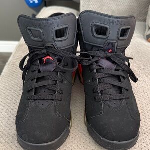 Kids Black and Red High-Top Sneakers